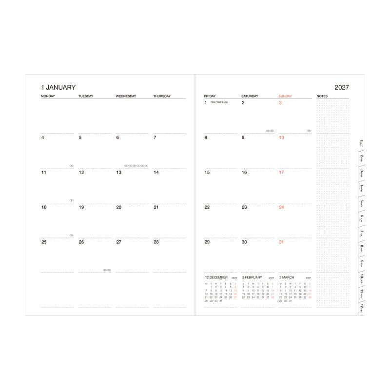 MARK'S - Agenda Semanal Vertical 2027 | A5 | Gradient Pink