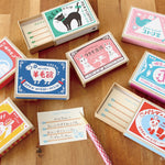 Colección Matchbox Memo de Furukawa Shiko con cajas serigrafiadas y notas de papel Mino