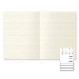 Midori MD Paper - MD Notebook Light A4 Pack de 3 cuadernos | Hojas con líneas