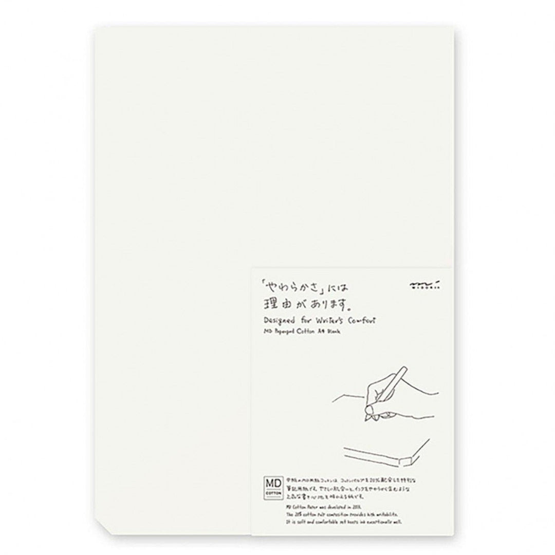 Midori MD Paper - MD Paper Pad Cotton A4 Blank - Bloc | A4 | Hojas lisas