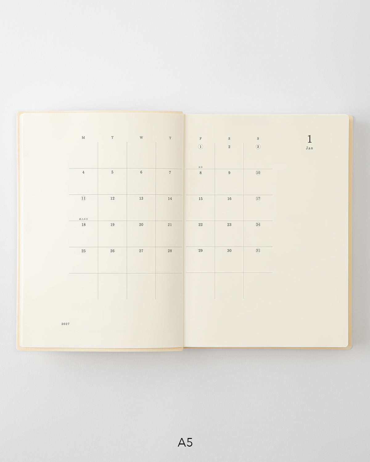 MD Product - Agenda MD Notebook Diary 1 Day 1 Page 2027 | A5 · páginas interiores