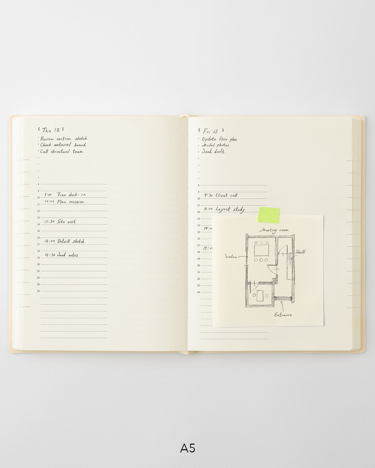 MD Product - Agenda MD Notebook Diary 1 Day 1 Page 2027 | A5 · ejemplo de uso