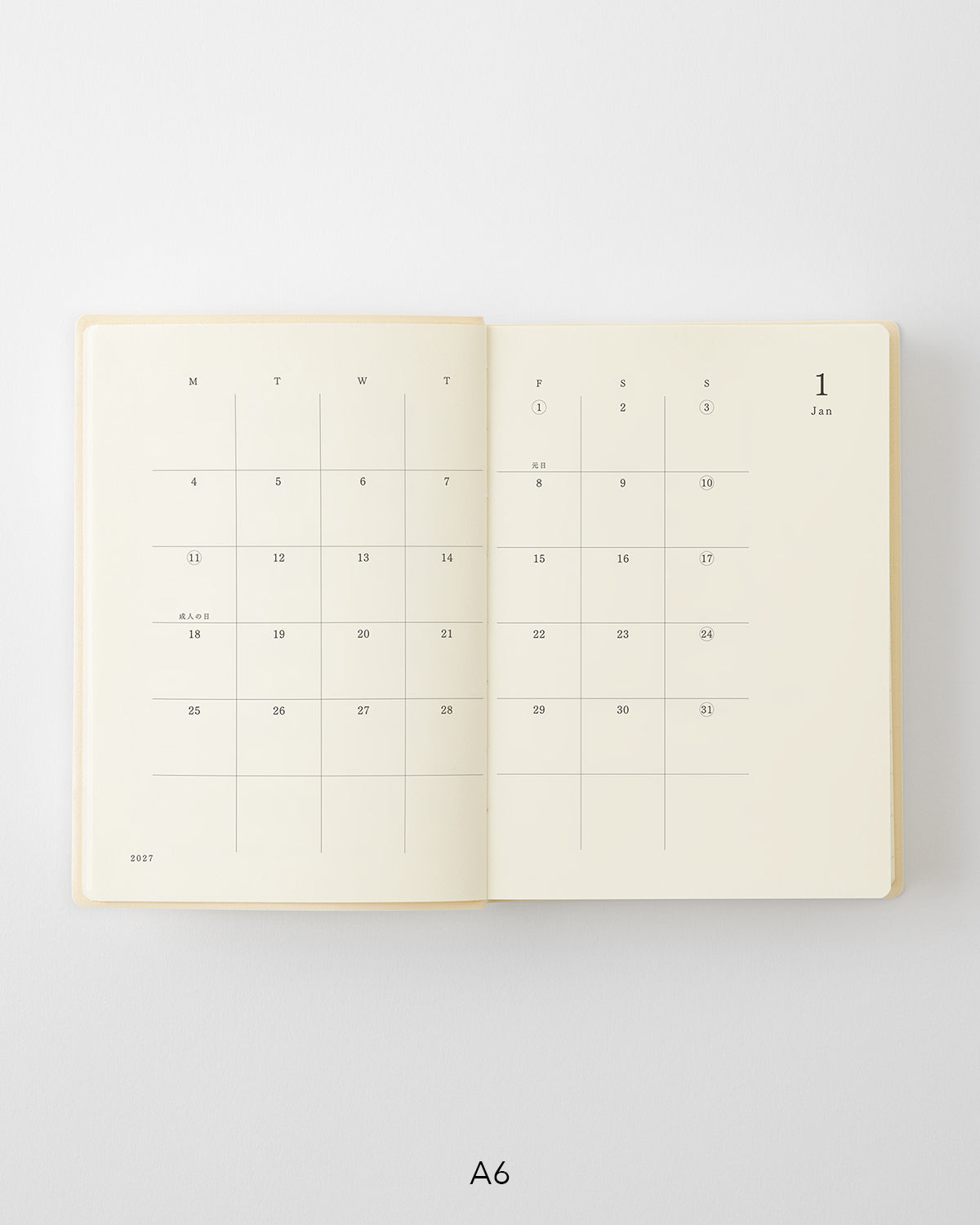 MD Product - Agenda MD Notebook Diary 1 Day 1 Page 2027 | A6 · páginas interiores