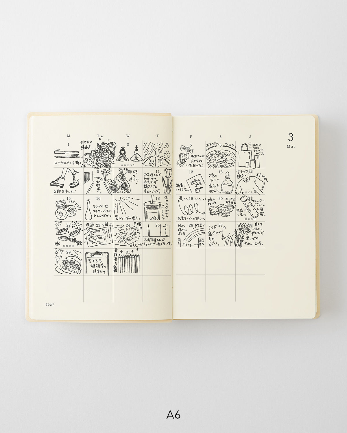 MD Product - Agenda MD Notebook Diary 1 Day 1 Page 2027 | A6 · ejemplo de uso