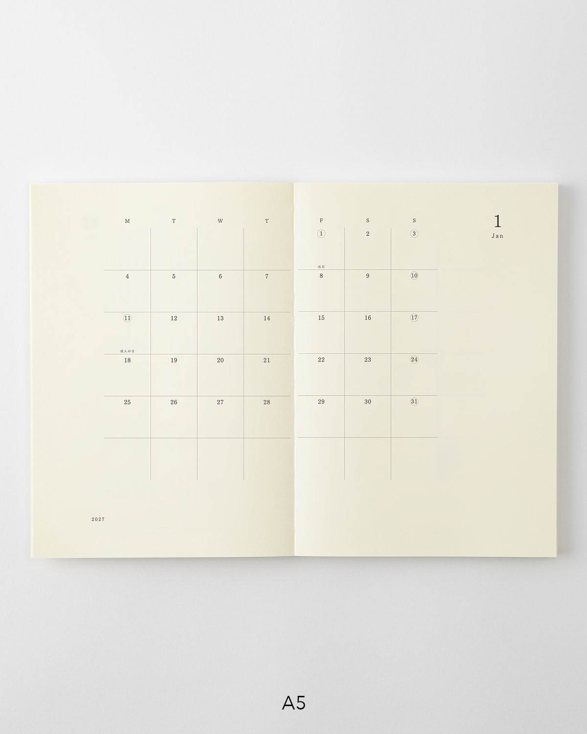 MD Product - Agenda mensual MD Notebook Diary 2027 | A5 · páginas interiores