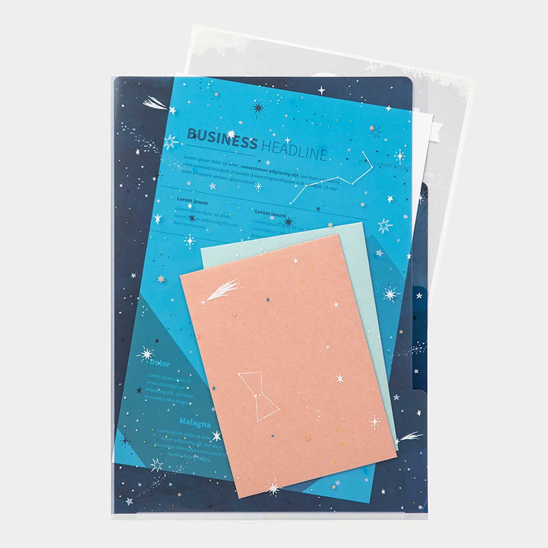 Midori - Folder 3 Bolsillos A4 | Starry Sky
