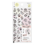 Midori - Pegatinas Sticker Collection Washi | Monotone Flower