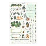 Midori - Pegatinas Yuru Log Sticker | 2 hojas | Forest Animals