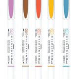 Zebra - Mildliner Brush Rotulador Pincel | Pack de 5 | Warm Set