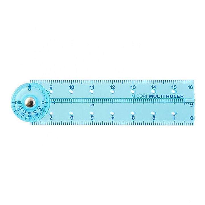 Midori - Regla Multi Ruler 16 cm | Azul