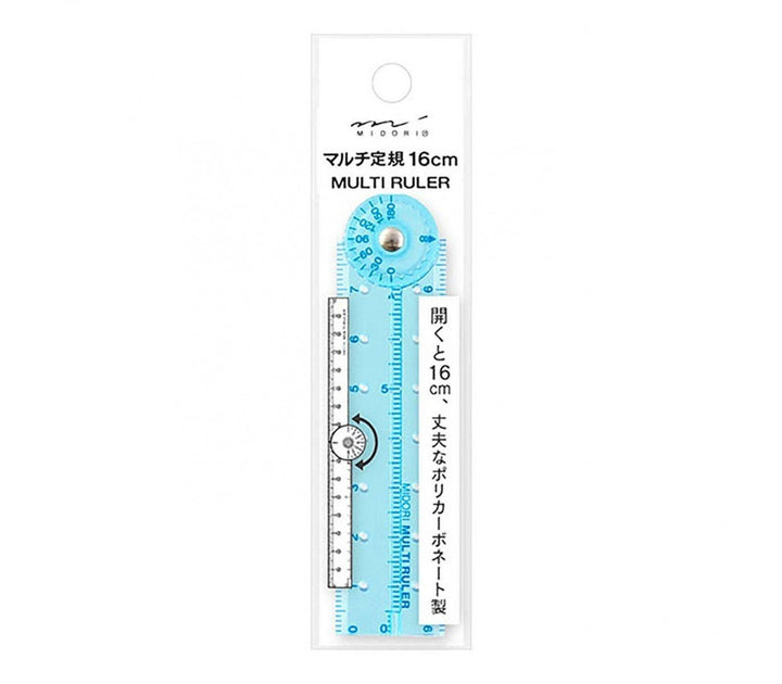 Midori - Regla Multi Ruler 16 cm | Azul