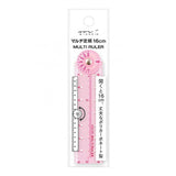 Midori - Regla Multi Ruler 16 cm | Rosa