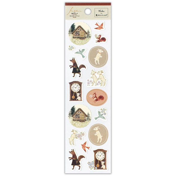 NB Co. Japan - Stickers Nuku Seal Fable | The wolf and the 7 little goats