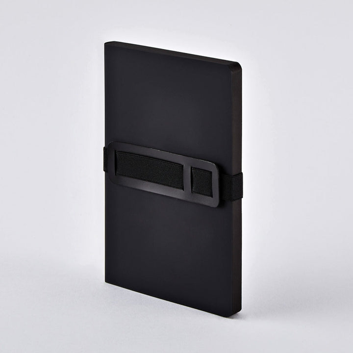 Nuuna - Cuaderno con elástico Voyager Black M | Malla de puntos
