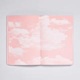 Nuuna - Cuaderno Inspiration Book M | Pink pages with white clouds