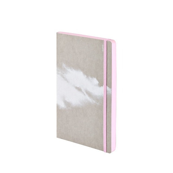 Nuuna - Cuaderno Inspiration Book M | Hojas rosa claro estampadas con nubes