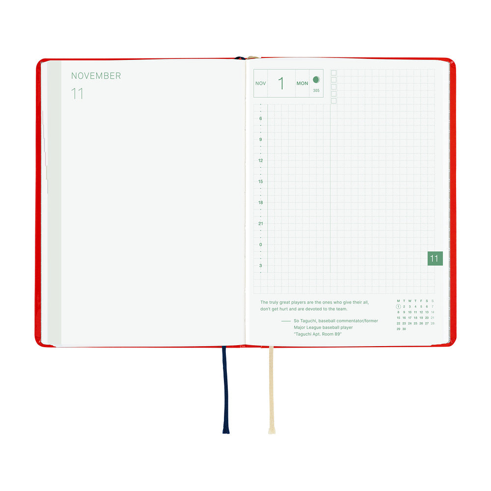 Hobonichi - Agenda HON 2027 A6 en inglés | Yumi Kitagishi: White Cat and Rabbit’s Tea Room · detalle 5