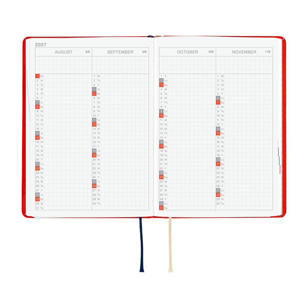 Hobonichi - Agenda HON 2027 A6 en inglés | Yumi Kitagishi: White Cat and Rabbit’s Tea Room · detalle 7