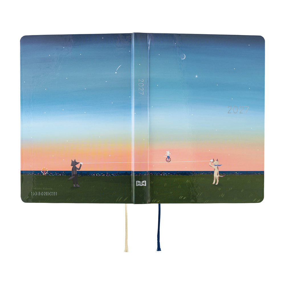 Hobonichi - Agenda HON 2027 A6 en inglés | Hiroko Kubota: String Telephone Until the Moon is Full · detalle 3