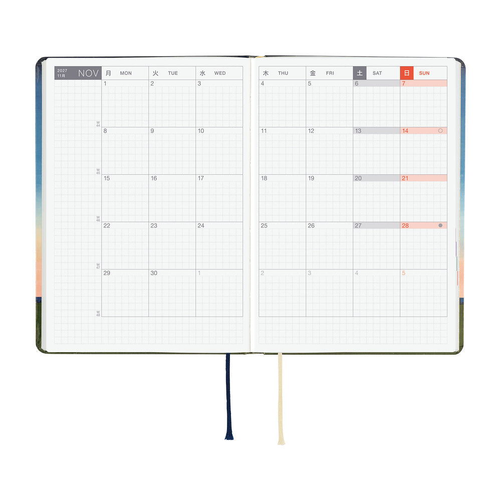 Hobonichi - Agenda HON 2027 A6 en inglés | Hiroko Kubota: String Telephone Until the Moon is Full · detalle 4