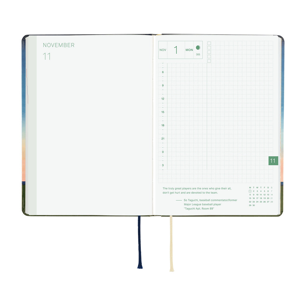 Hobonichi - Agenda HON 2027 A6 en inglés | Hiroko Kubota: String Telephone Until the Moon is Full · detalle 5