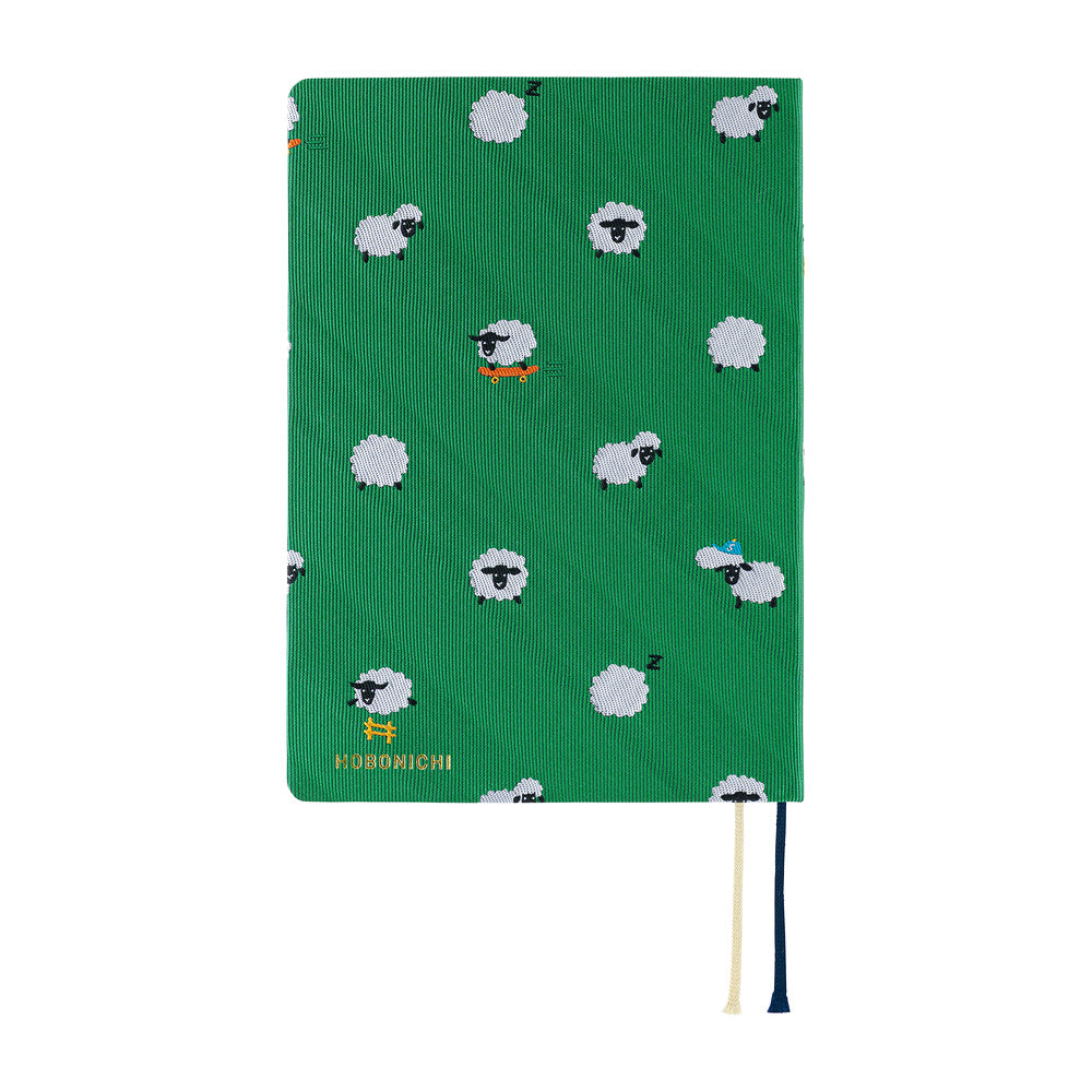 Hobonichi - Agenda HON 2027 A6 en inglés | Bow & Tie: Sheep Sheep Sheep · detalle 2