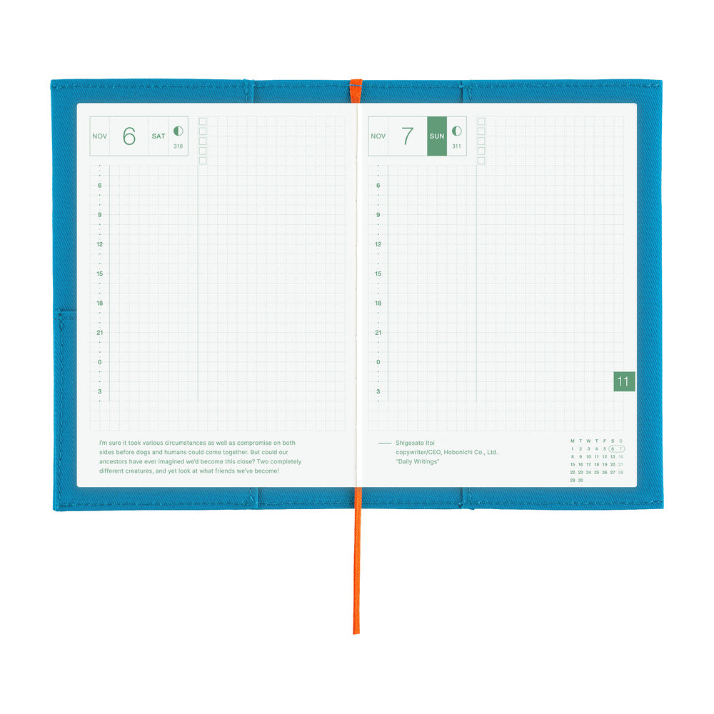 Hobonichi - Funda A6 Original | Folio: Ocean Blue · detalle 8