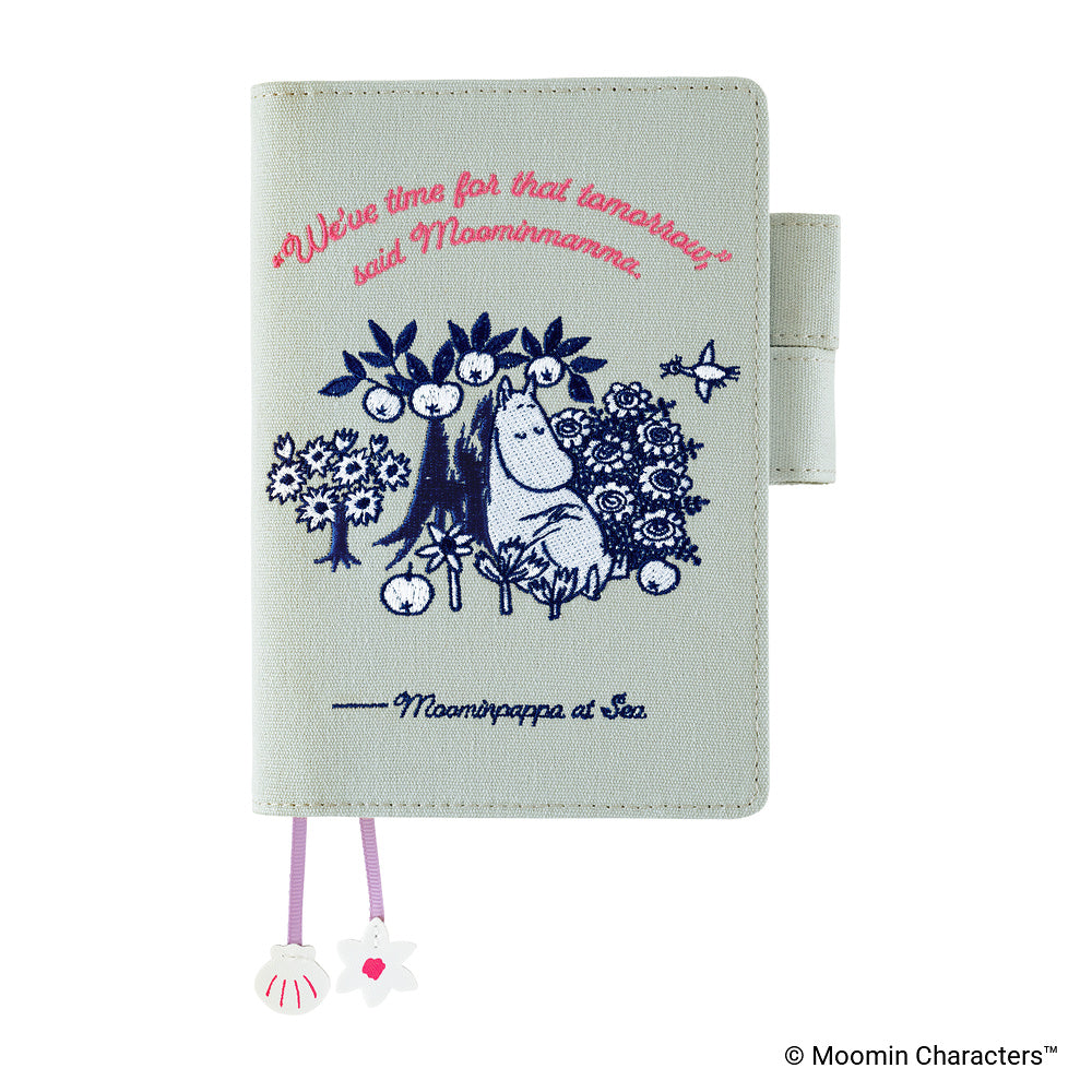 Hobonichi - Funda A6 Original | Moomin: My Yard (Pale Mint)