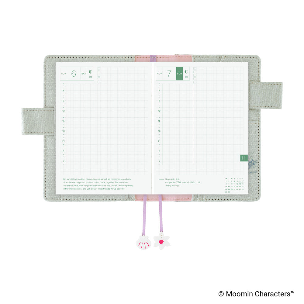 Hobonichi - Funda A6 Original | Moomin: My Yard (Pale Mint) · detalle 8