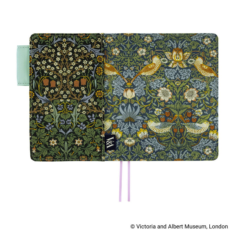 Hobonichi - Funda A6 Original | V&A Series: Strawberry Thief · detalle 3