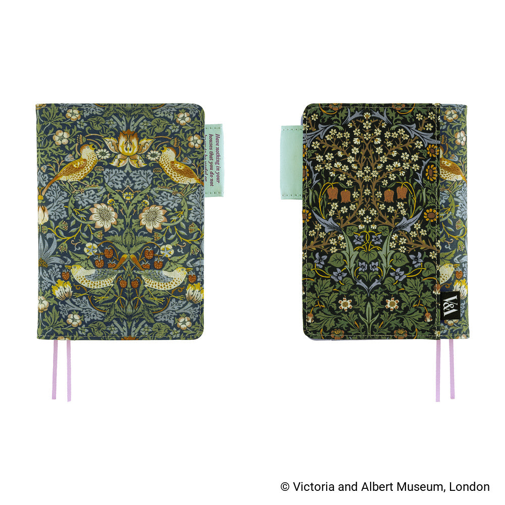 Hobonichi - Funda A6 Original | V&A Series: Strawberry Thief · detalle 5
