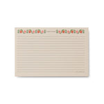 Reverso de las tarjetas para recetas Cherry Farm