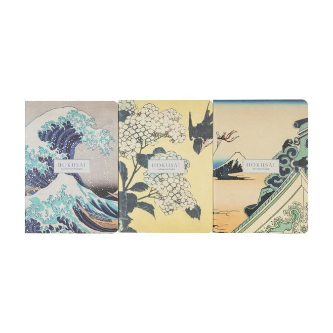 Kokonote - Set de 3 Cuadernos A6 Hokusai