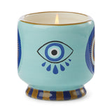 Paddywax -  A Dopo 8 oz Handpainted Candle "Eye" Ceramic - Incense & Smoke