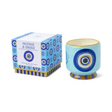 Paddywax -  A Dopo 8 oz Handpainted Candle "Eye" Ceramic - Incense & Smoke