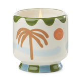 Paddywax -  Vela Aromática A Dopo 8 oz Handpainted "Palm Tree" Ceramic - Lush Palms