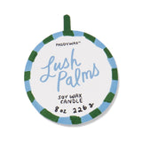 Paddywax -  Vela Aromática A Dopo 8 oz Handpainted "Palm Tree" Ceramic - Lush Palms