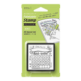 Midori - Paintable Stamp Pre-inked Calender Habit Tracker Sello de Calendario