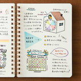 Midori - Paintable Stamp Pre-inked Calender Habit Tracker Sello de Calendario