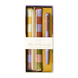 Designworks – Set de Bolígrafo y Estuche - Pen & Pouch Set - Bold Stripe