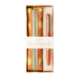 Designworks – Set de Bolígrafo y Estuche -  Pen & Pouch Set - Terracotta Sun