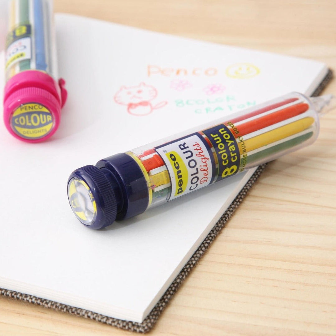 Penco - 8 Color Crayon - Ceras de 8 colores | Azul Navy