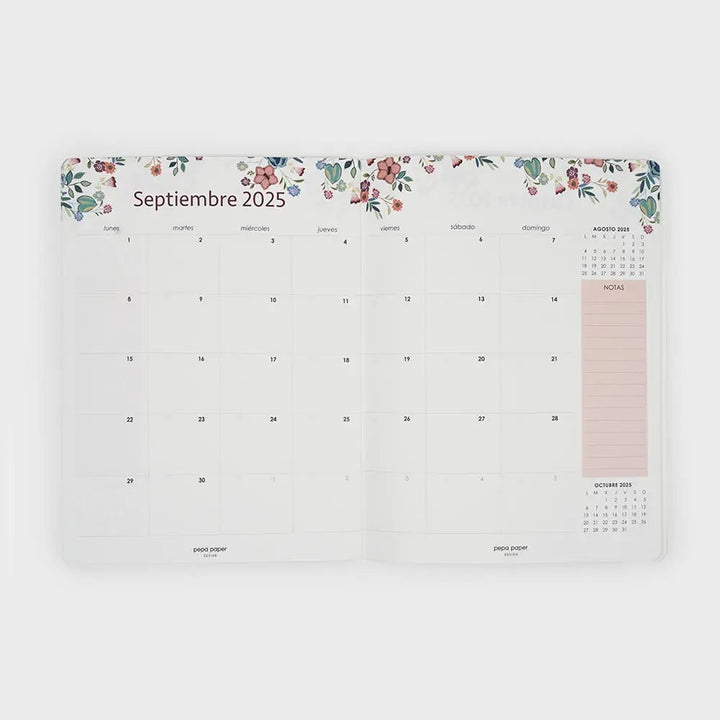 Pepa Paper - Monthly Planner | Sep 2024 a Dic 2025 | Blossom