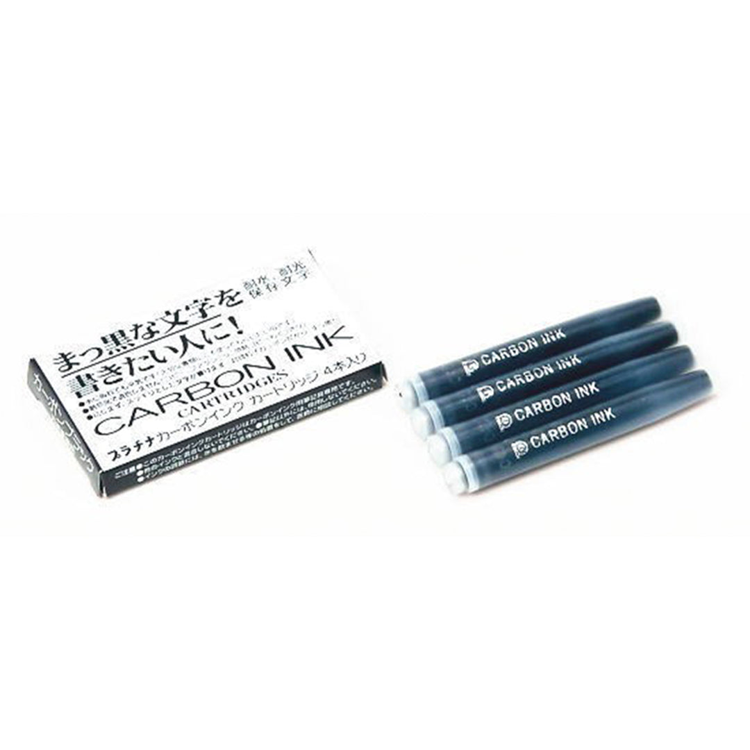 Platinum Pen - Ink Cartuchos de tinta 4 uds | Carbon Cartridge Negro