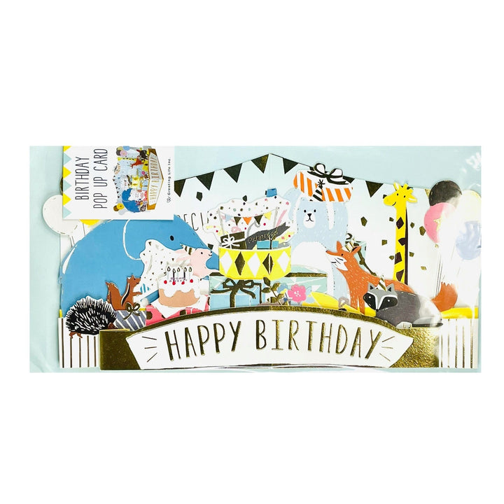 Greeting Life Inc - Pop Up Card Tarjeta de felicitación de Cumpleaños | Animales