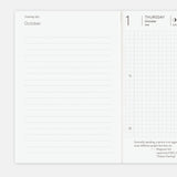 Hobonichi - Agenda Hobonichi Techo 2026 English Planner Book A6 | Inglés - Día Página - Enero a Diciembre
