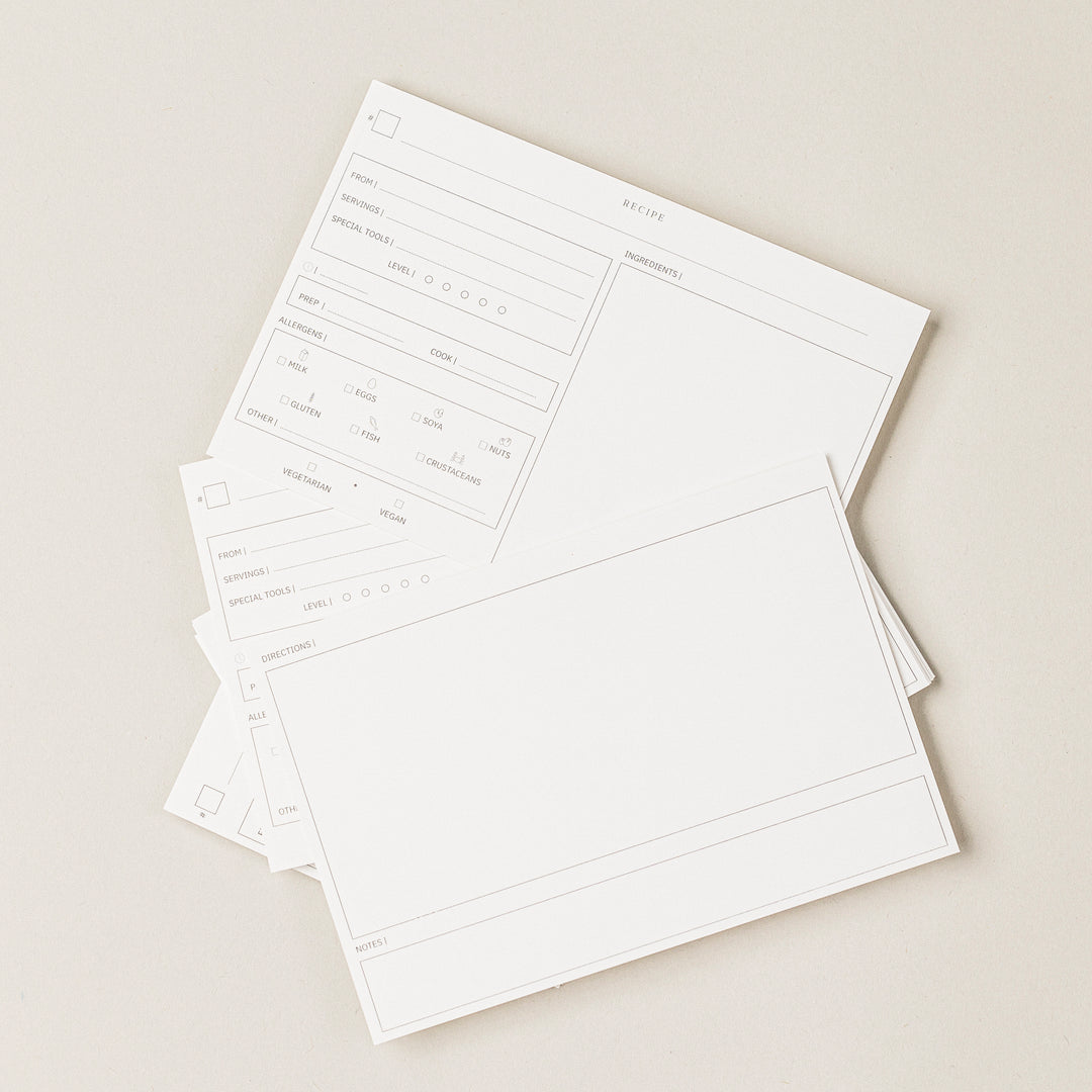 Melpom - Pack of 50 Stone Paper Recipe Cards
