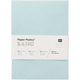 Pack de 10 sobres Rico Design Paper Poetry Basic C6 azul claro, 120 g/m²