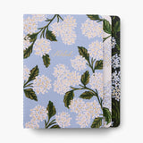 Rifle Paper Co. - Stitched Notebooks Set de 3 Cuadernos | Hojas con Líneas | Hydrangea