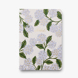 Rifle Paper Co. - Stitched Notebooks Set de 3 Cuadernos | Hojas con Líneas | Hydrangea